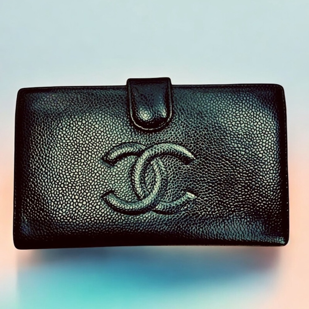 🙈ON HOLD! ~CHANEL Timeless CC Caviar long Wallet ~ 7 x 4, pre-loved, Authentic